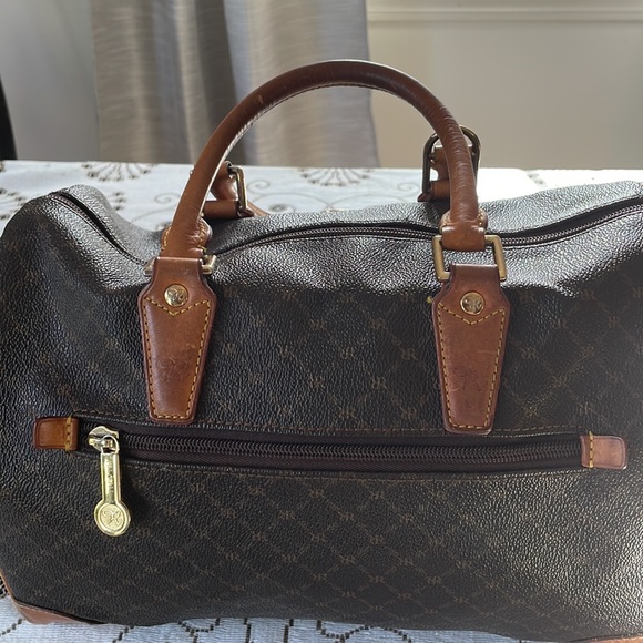 Rioni Moda Italia Large Boston Bag Satchel Handbag with Exterior Pockets - Picture 7 of 15